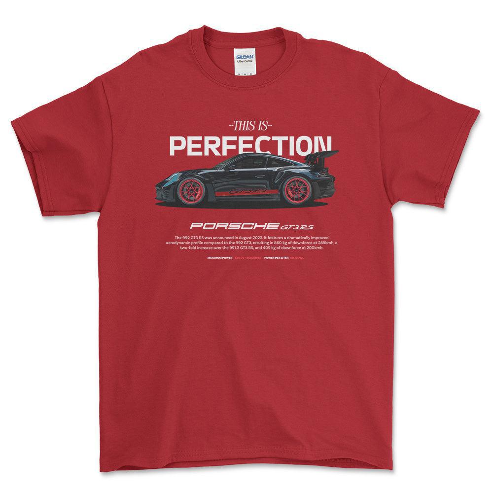 Porsche 992 - Unisex T-Shirt-Beklædning-Porsche-Rød-S-Forside-Garage Culture Shop- garage - man cave - merchandise