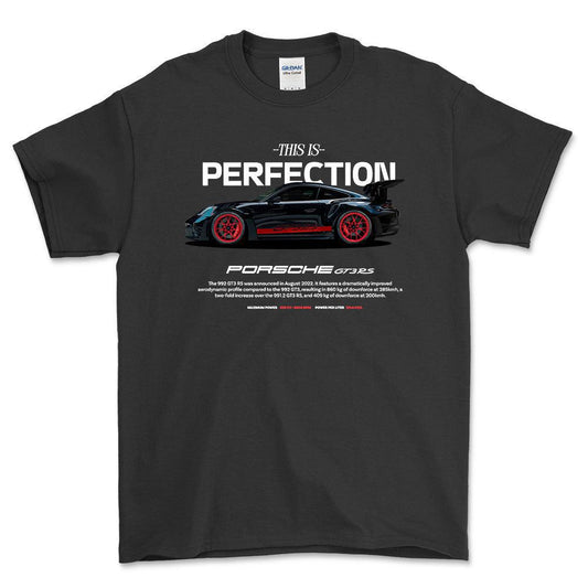 Porsche 992 - Unisex T-Shirt-Beklædning-Porsche-Sort-S-Forside-Garage Culture Shop- garage - man cave - merchandise