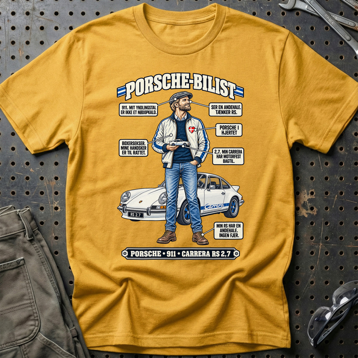 
Porsche-Bilist T-Shirt – Guld