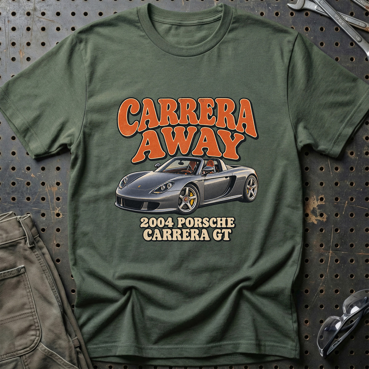 
Porsche Carrera GT 2004 – Carrera Away T-Shirt – Grøn Militær