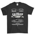 Porsche Cayman T-Shirt-Beklædning-Porsche-Sort-S-Garage Culture Shop- garage - man cave - merchandise