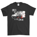Porsche Kør Stærkt Lev Højt T-Shirt-Beklædning-Porsche-Sort-S-Garage Culture Shop- garage - man cave - merchandise