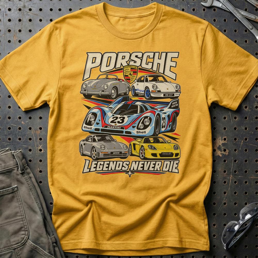 
Produktbillede af Porsche Legends Never Die T-Shirt