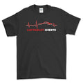 Porsche Luftkølet Hjerte T-Shirt-Beklædning-Porsche-Sort-S-Garage Culture Shop- garage - man cave - merchandise
