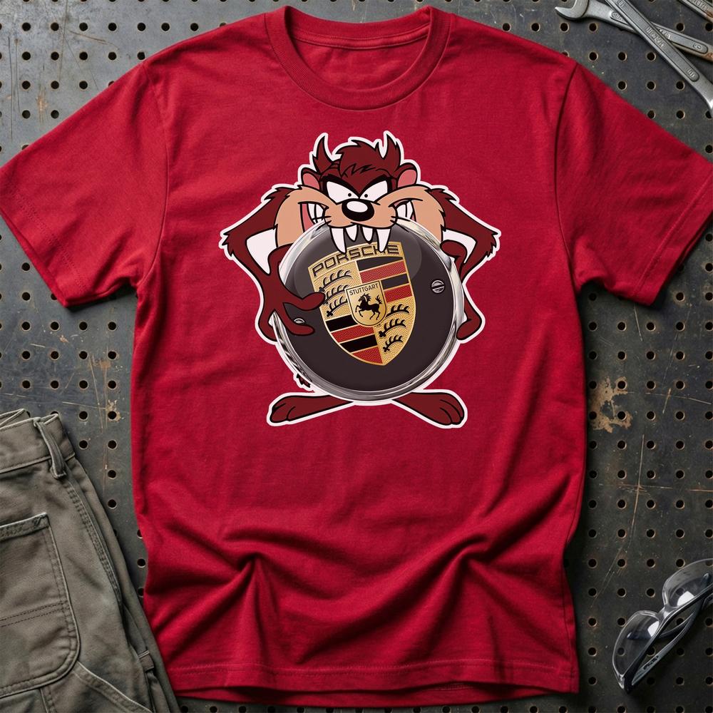 Porsche TAZ T-Shirt-Beklædning-Porsche-Rød-S-Garage Culture Shop- garage - man cave - merchandise