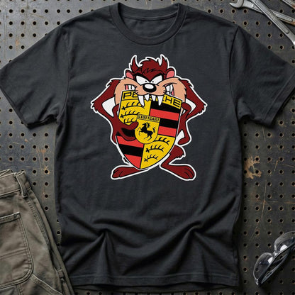 Porsche TAZ Unisex T-Shirt , Bomuld-Beklædning-Porsche-Sort-S-Garage Culture Shop- garage - man cave - merchandise