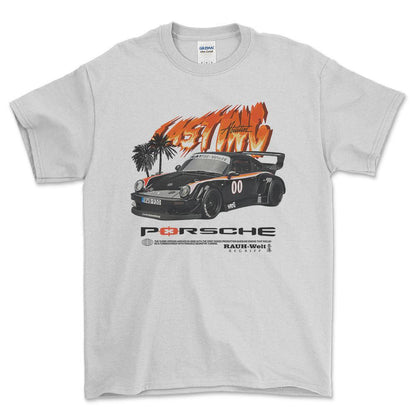 Porsche Turbo - Unisex T-Shirt-Beklædning-Porsche-Hvid-S-Forside-Garage Culture Shop- garage - man cave - merchandise