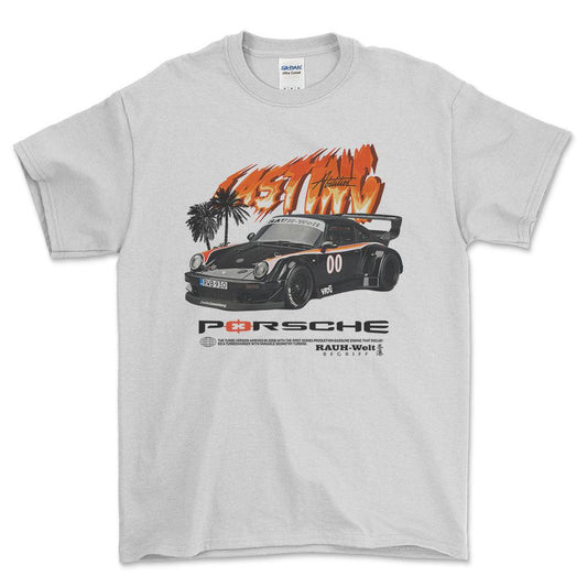 Porsche Turbo - Unisex T-Shirt-Beklædning-Porsche-Hvid-S-Forside-Garage Culture Shop- garage - man cave - merchandise