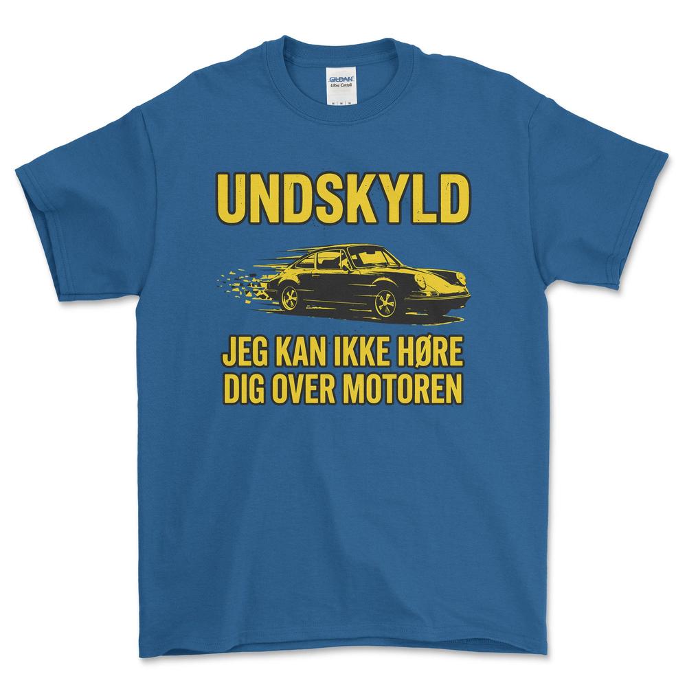 Porsche Undskyld – Jeg Kan Ikke Høre Dig Over Motoren - Unisex T-Shirt-Beklædning-Porsche-Blå Royal-S-Garage Culture Shop- garage - man cave - merchandise
