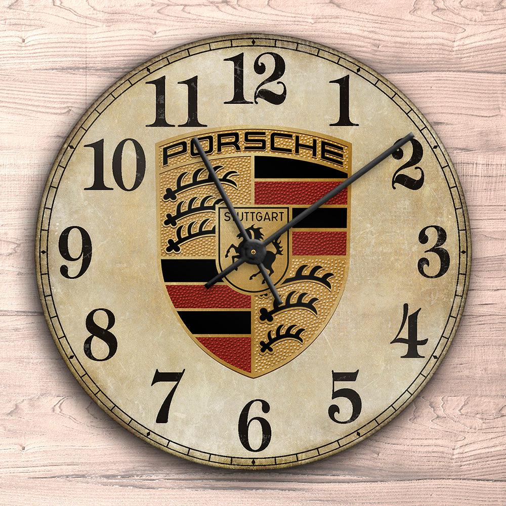 Porsche Vægur Rundt-Clock-Porsche-Garage Culture Shop- garage - man cave - merchandise