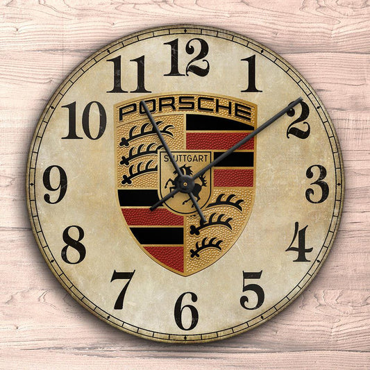 Porsche Vægur Rundt-Clock-Porsche-Garage Culture Shop- garage - man cave - merchandise