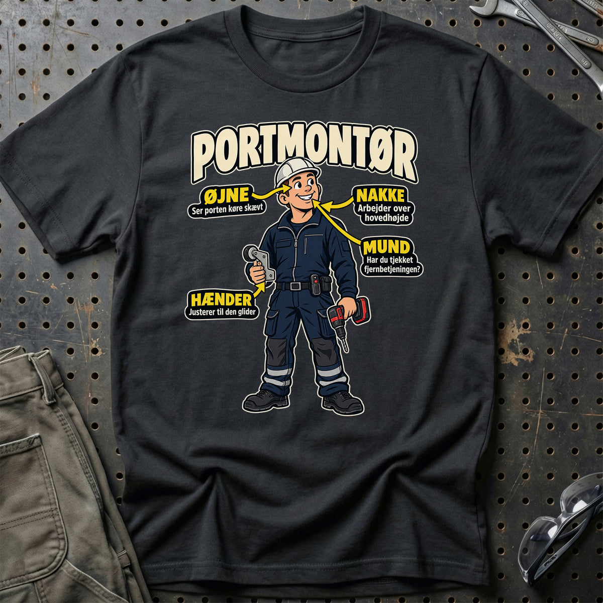 Portmontør – Anatomi T-Shirt – Sort