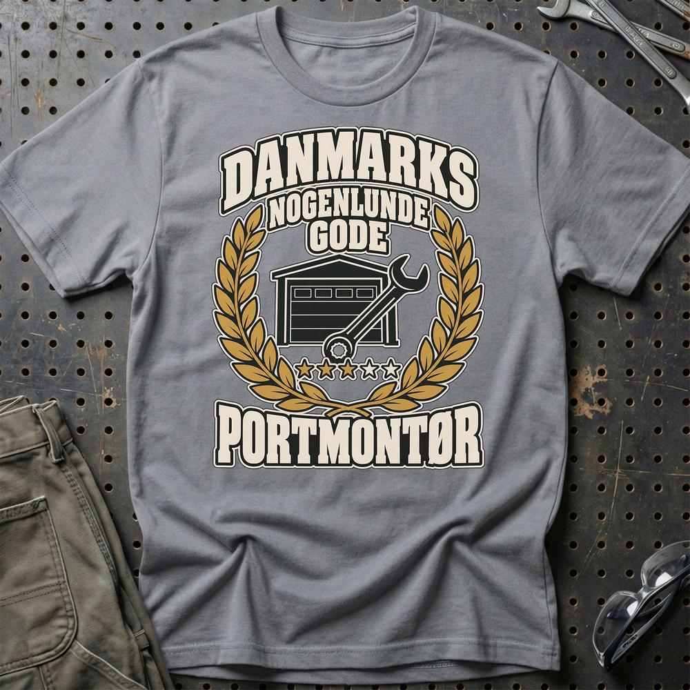 
Produktbillede af Portmontør – Danmarks Nogenlunde Gode T-Shirt
