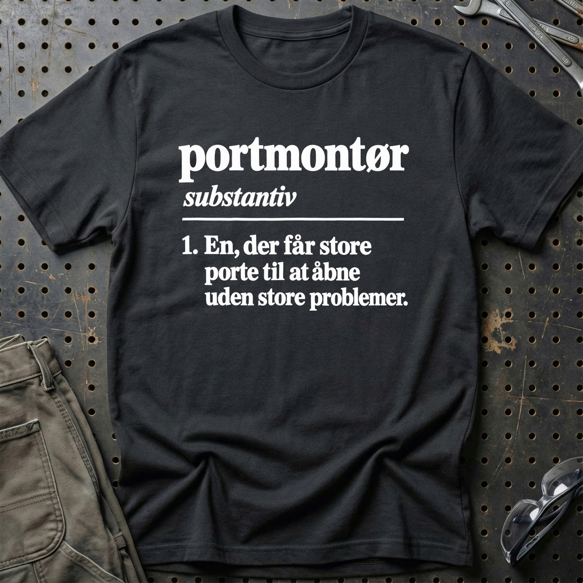 
Portmontør – Definition T-Shirt – Sort