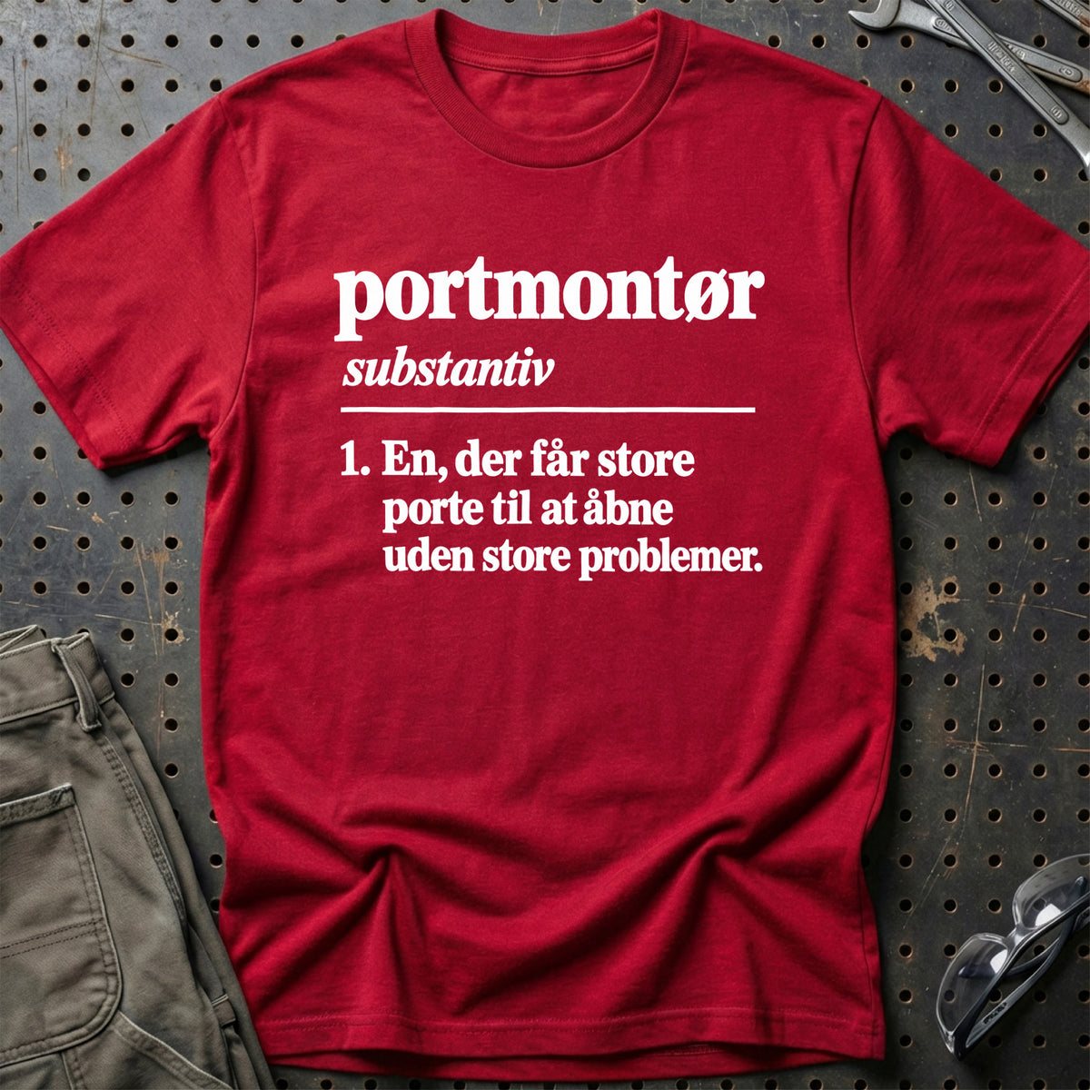 
Portmontør – Definition T-Shirt – Rød