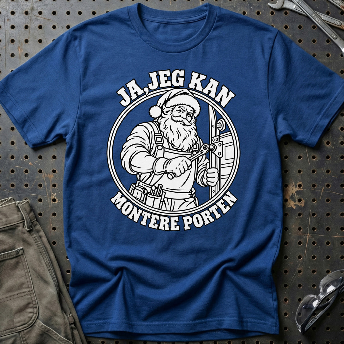 
Portmontør – Santa Kan Det – Jul T-Shirt – Blå Royal