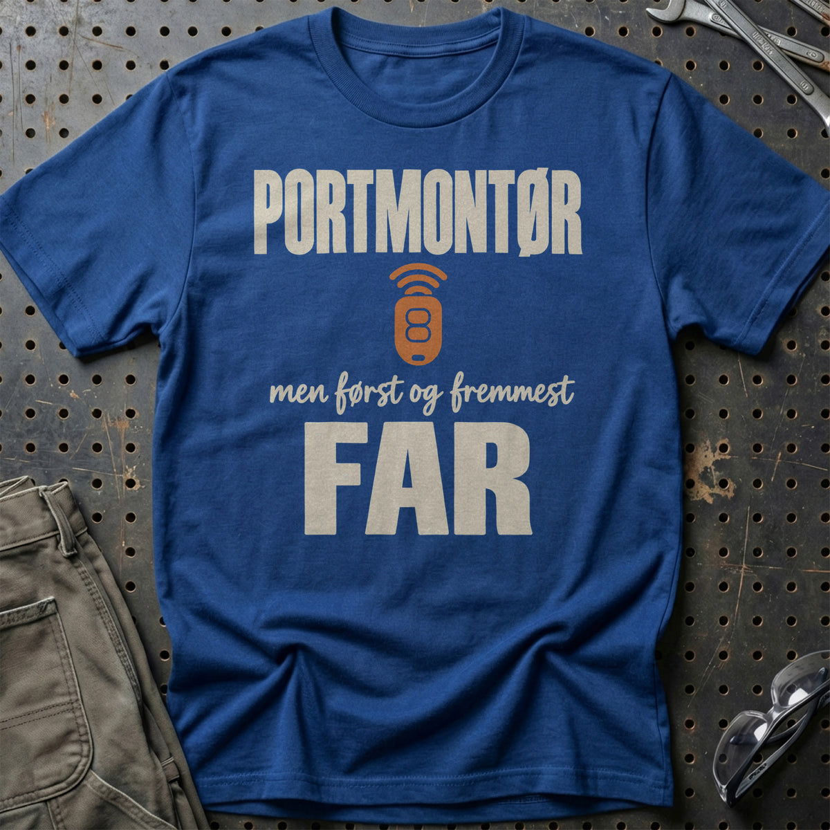 
Produktbillede af Portmontør – Men Først Og Fremmest Far T-Shirt