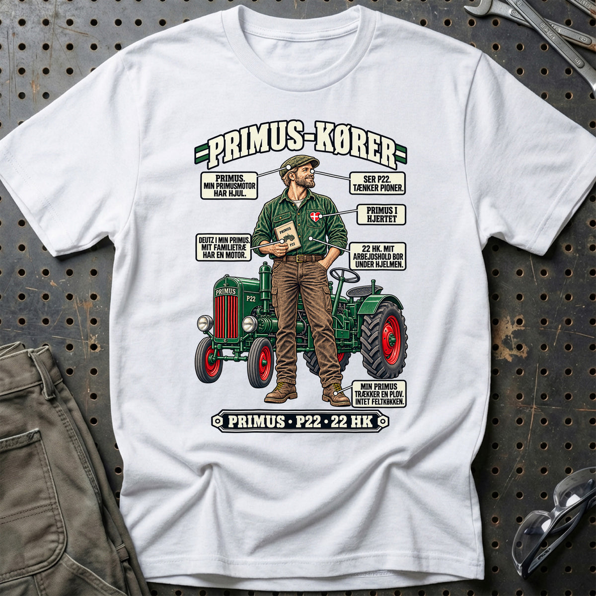 
Primus-Kører T-Shirt – Hvid