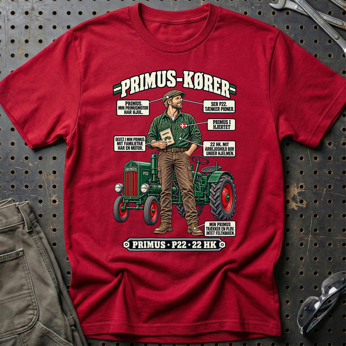 
Primus-Kører T-Shirt – Rød