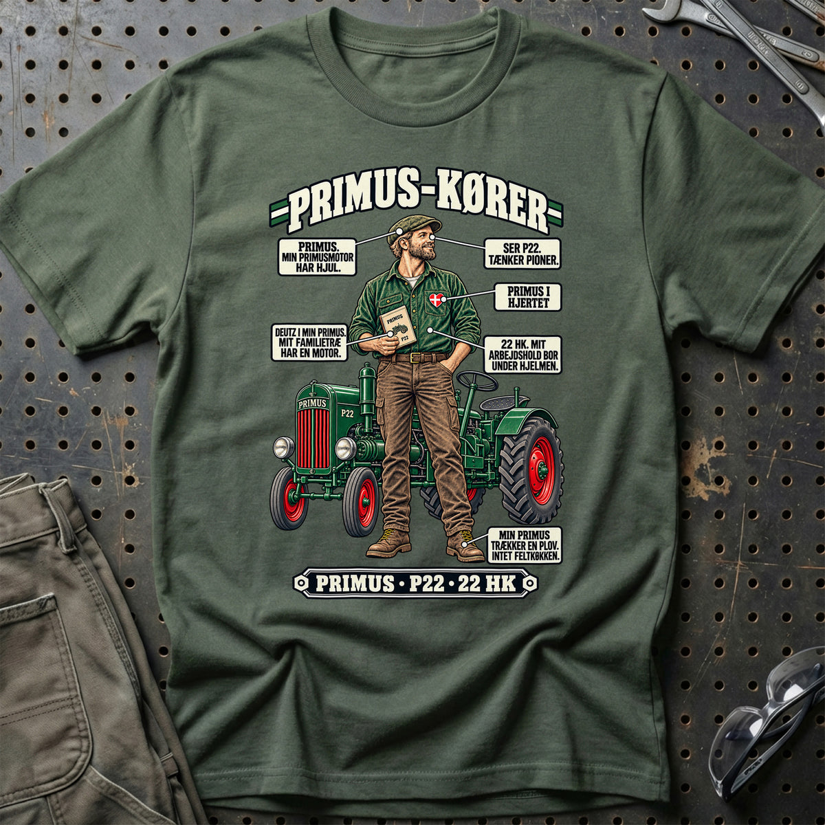 
Primus-Kører T-Shirt – Grøn Militær