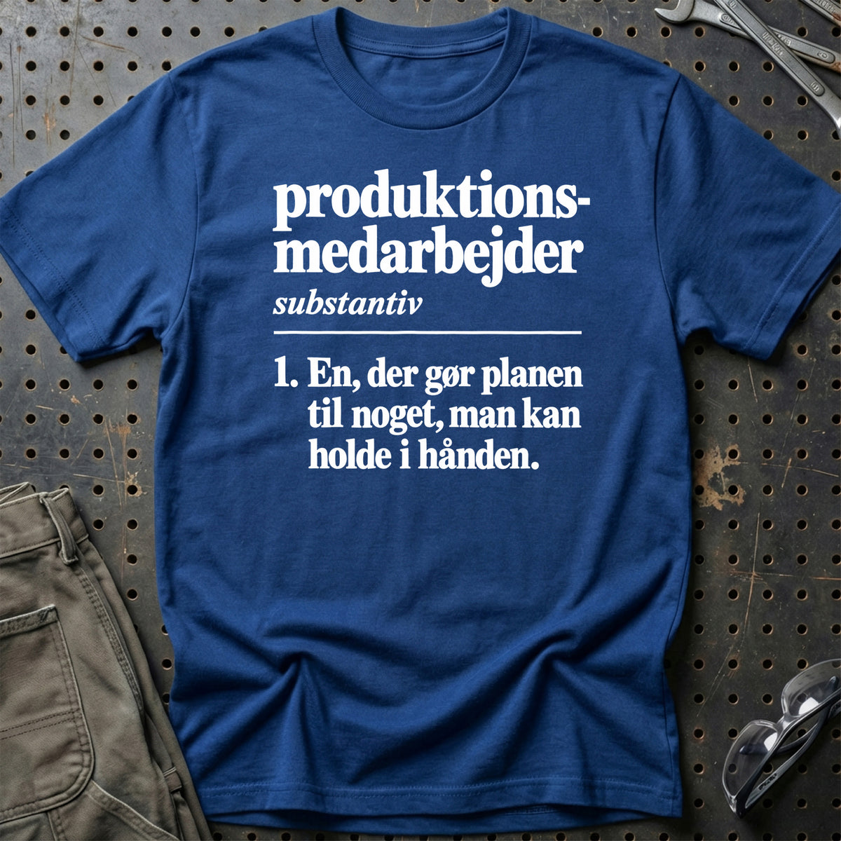 
Produktionsmedarbejder – Definition T-Shirt – Blå Royal