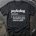 
Psykolog – Definition T-Shirt – Sort
