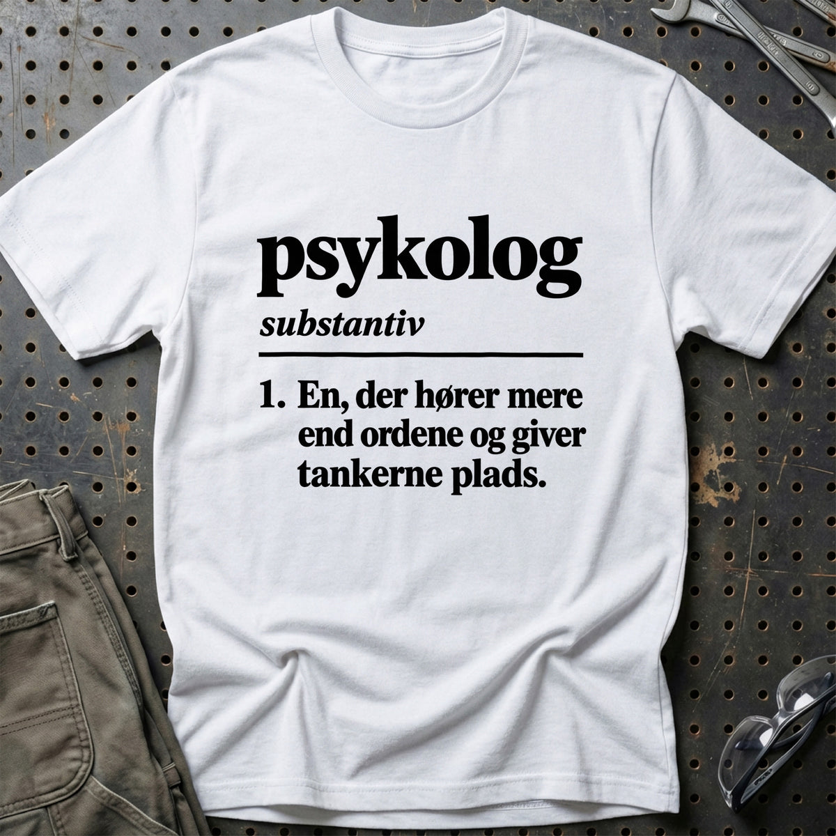 
Psykolog – Definition T-Shirt – Hvid