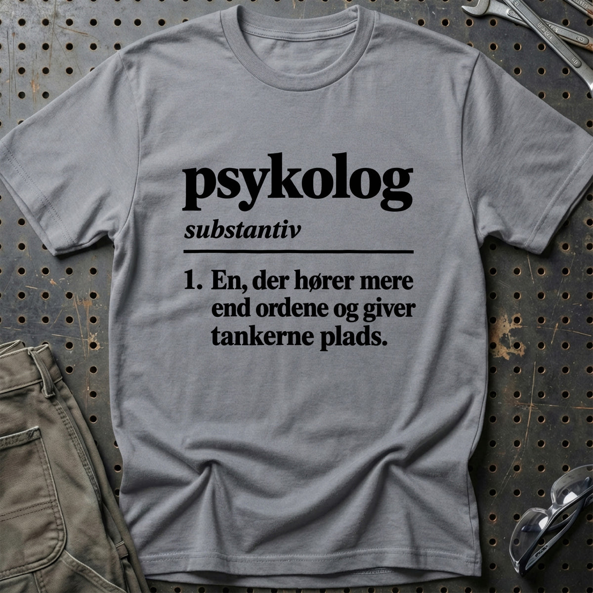 
Psykolog – Definition T-Shirt – Grå Sport