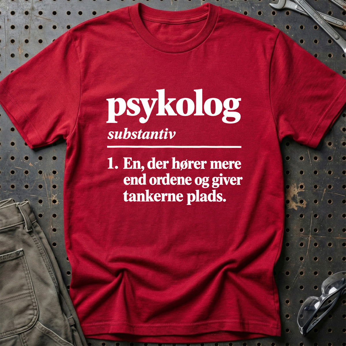 
Psykolog – Definition T-Shirt – Rød