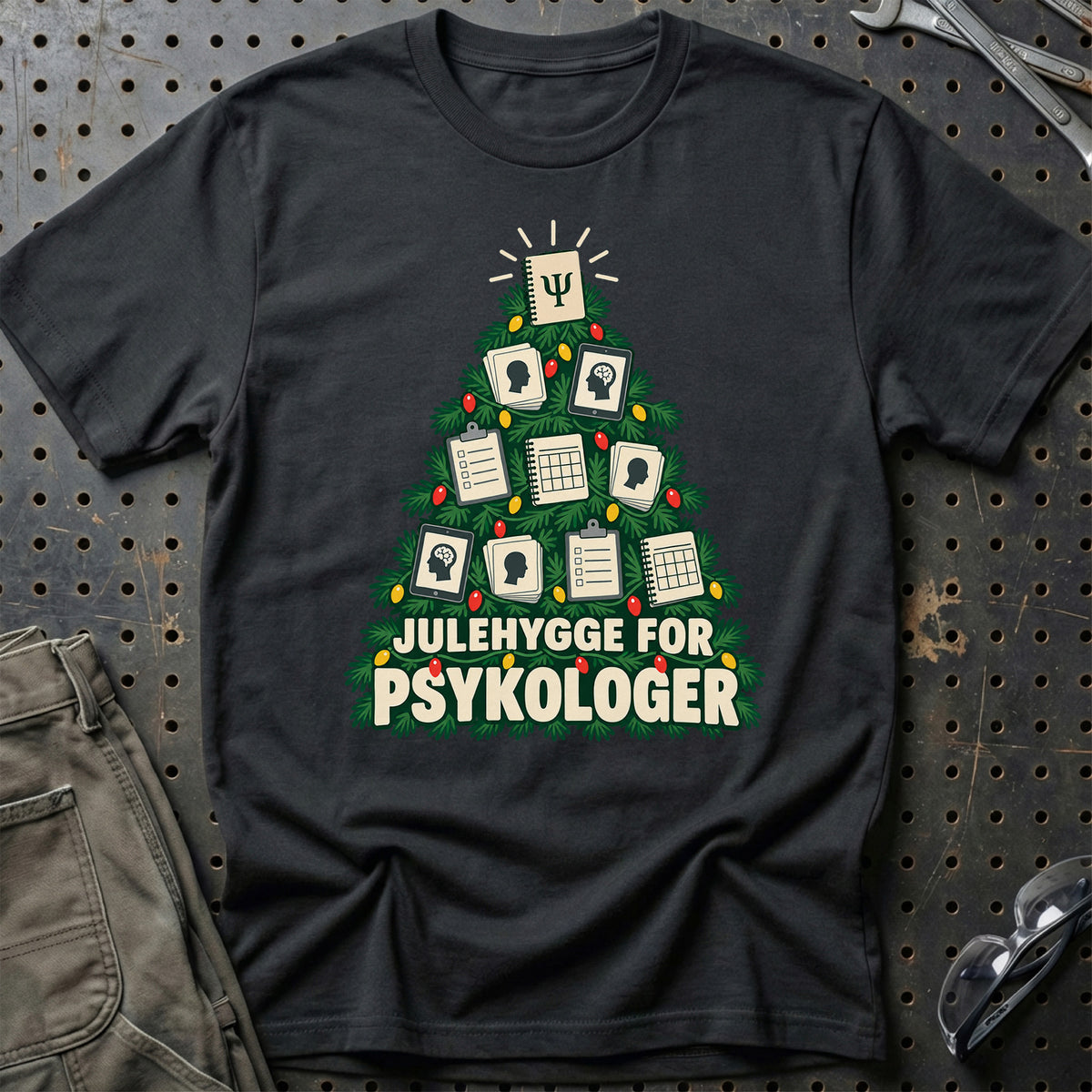
Psykolog – Julehygge – Unisex T-Shirt – Sort