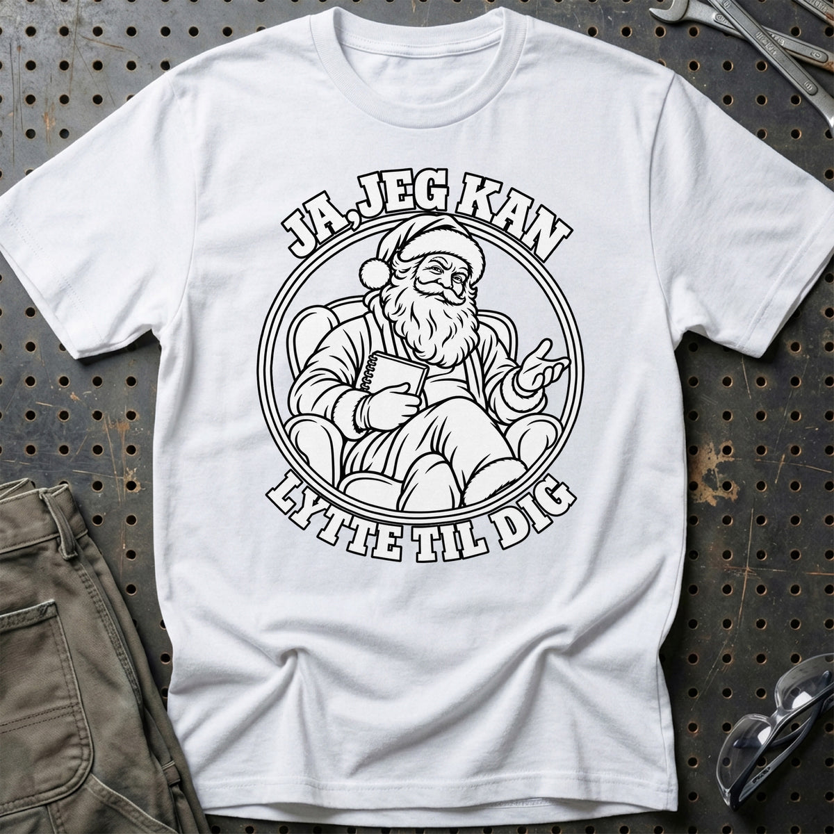 
Psykolog – Santa Kan Det – Jul T-Shirt – Hvid