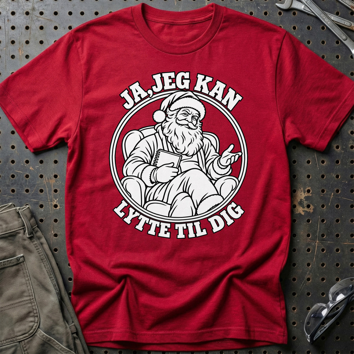
Psykolog – Santa Kan Det – Jul T-Shirt – Rød
