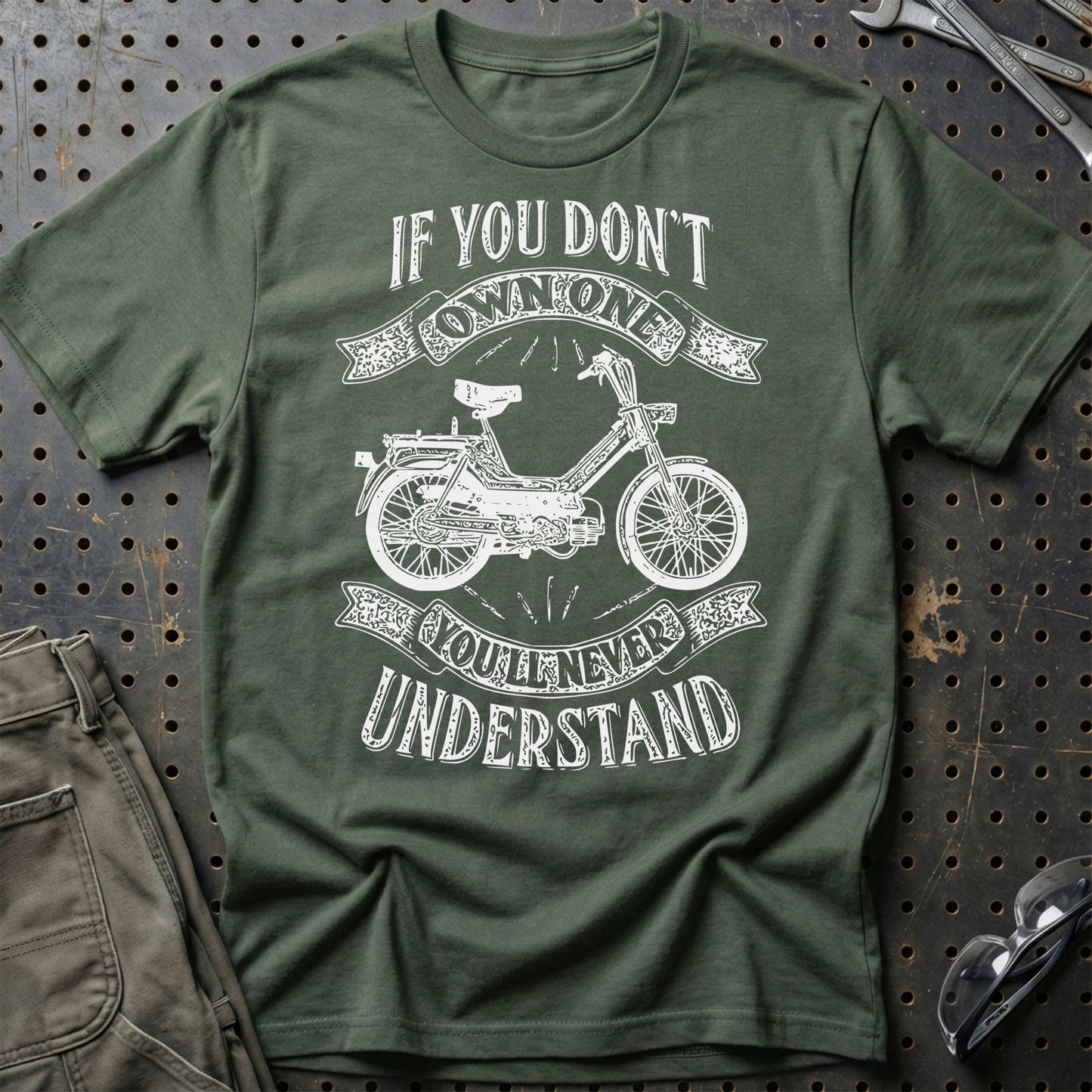 Puch - If You Dont Own One Puch Maxi-1 Kl Youll Never Understand Unisex T-Shirt , Bomuld-Beklædning-Puch-Grøn Militær-S-Garage Culture Shop- garage - man cave - merchandise