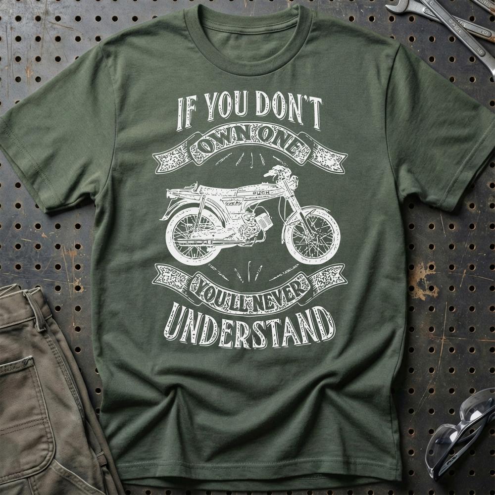 Puch - If You Dont Own One Puch N-L Grand Prix Youll Never Understand Unisex T-Shirt , Bomuld-Beklædning-Puch-Grøn Militær-S-Garage Culture Shop- garage - man cave - merchandise