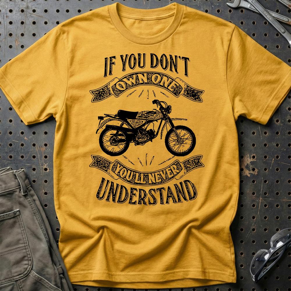 Puch - If You Dont Own One Puch Pionier Mc50-3 Youll Never Understand T-Shirt-Beklædning-Puch-Guld-S-Garage Culture Shop- garage - man cave - merchandise