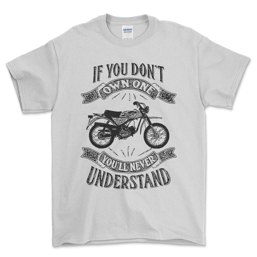 Puch - If You Dont Own One Puch Pionier Mc50-3 Youll Never Understand Unisex T-Shirt , Bomuld-Beklædning-Puch-Hvid-S-Forside-Garage Culture Shop- garage - man cave - merchandise
