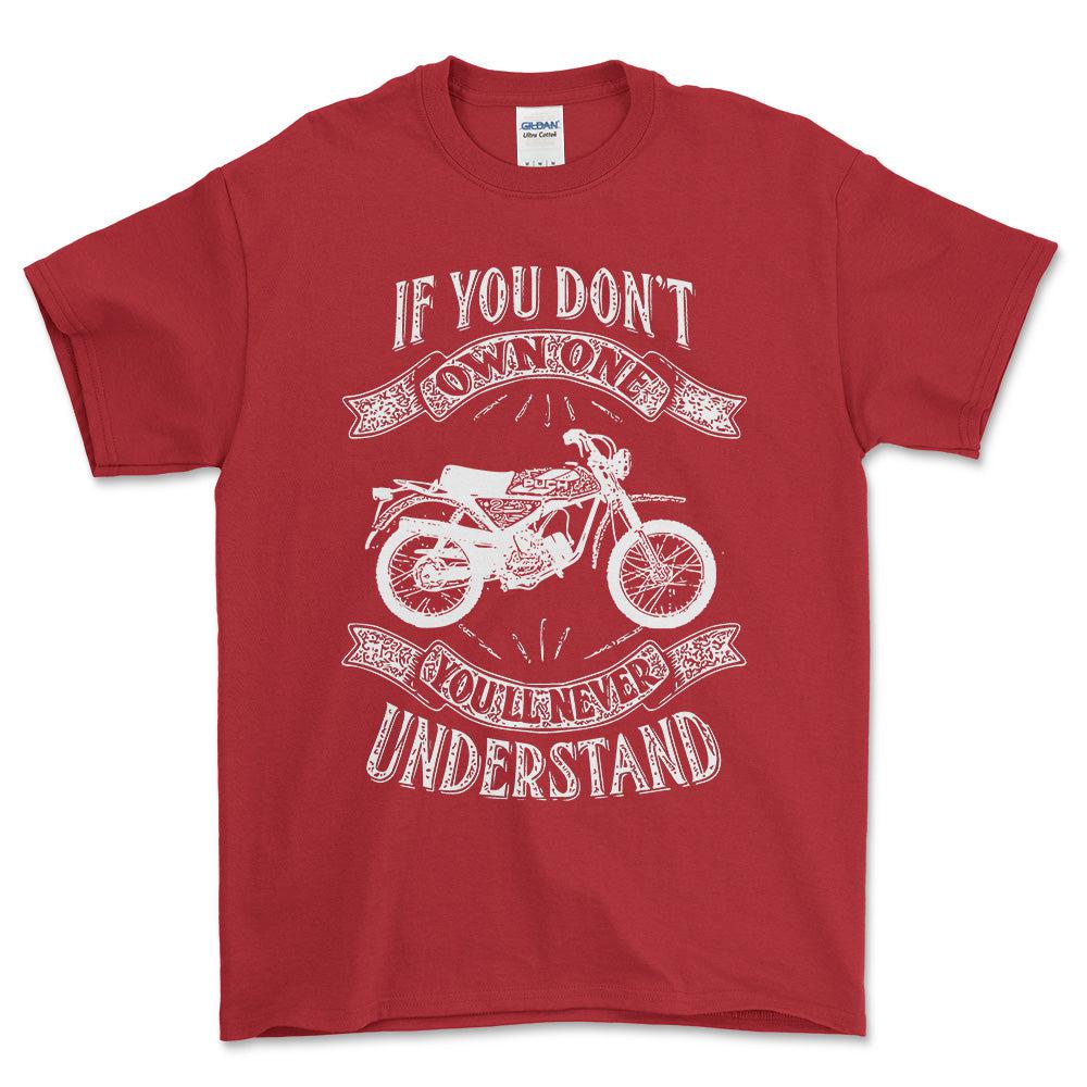Puch - If You Dont Own One Puch Pionier Mc50-3 Youll Never Understand Unisex T-Shirt , Bomuld-Beklædning-Puch-Rød-S-Forside-Garage Culture Shop- garage - man cave - merchandise