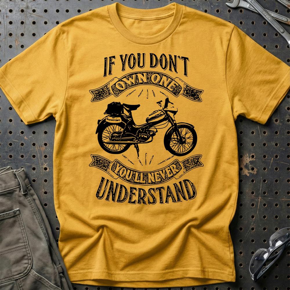 Puch - If You Dont Own One Puch Vs 50 Youll Never Understand T-Shirt-Beklædning-Puch-Guld-S-Garage Culture Shop- garage - man cave - merchandise