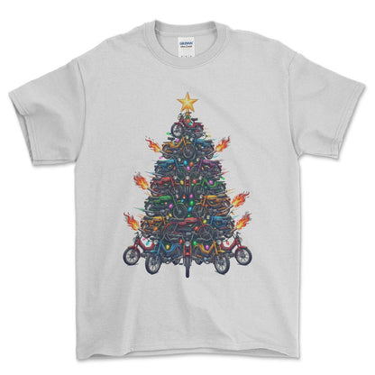 Puch Juletræ Christmas Tree - Unisex T-Shirt-Beklædning-Puch-Hvid-S-Forside-Garage Culture Shop- garage - man cave - merchandise