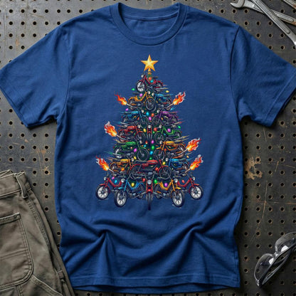 Puch Juletræ Christmas Tree - Unisex T-Shirt-Beklædning-Puch-Blå Royal-S-Garage Culture Shop- garage - man cave - merchandise