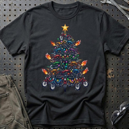 Puch Juletræ Christmas Tree - Unisex T-Shirt-Beklædning-Puch-Sort-S-Garage Culture Shop- garage - man cave - merchandise