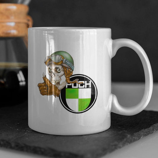Puch Keramisk Krus-Krus-Puch-Hvid keramisk krus-Garage Culture Shop- garage - man cave - merchandise