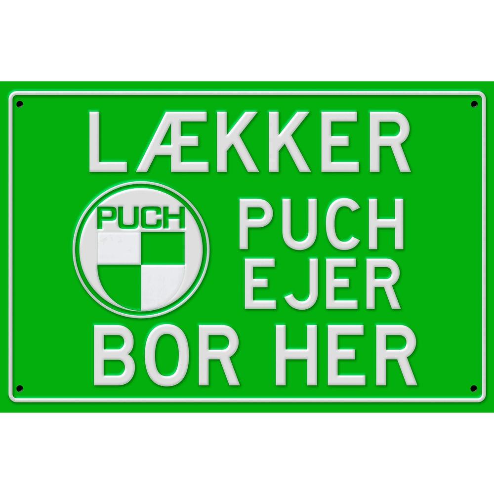 Puch - Lækker Puch Ejer Bor Her Skilte, Musemåtte, Dørmåtte-Skilte-Puch-Garage Culture Shop- garage - man cave - merchandise