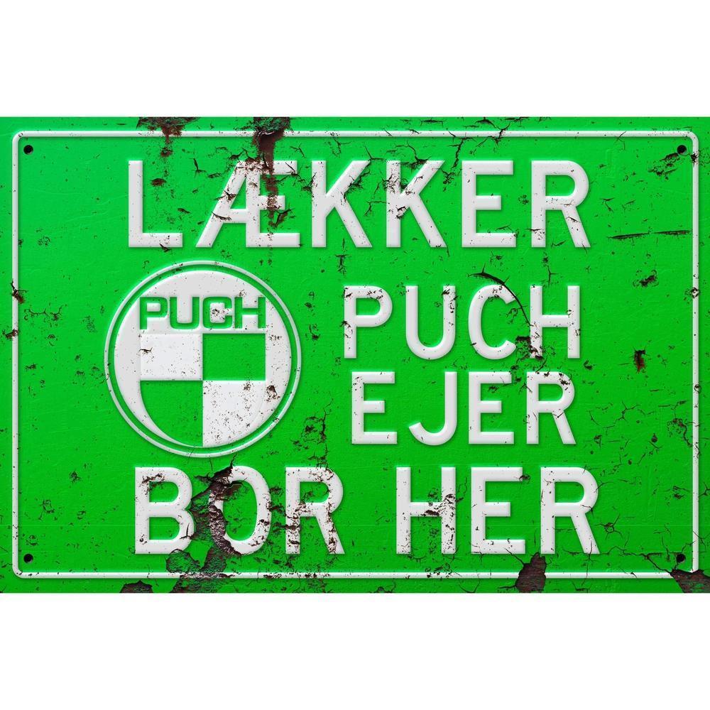 Puch - Lækker Puch Ejer Bor Her Skilte, Musemåtte, Dørmåtte-Skilte-Puch-Garage Culture Shop- garage - man cave - merchandise