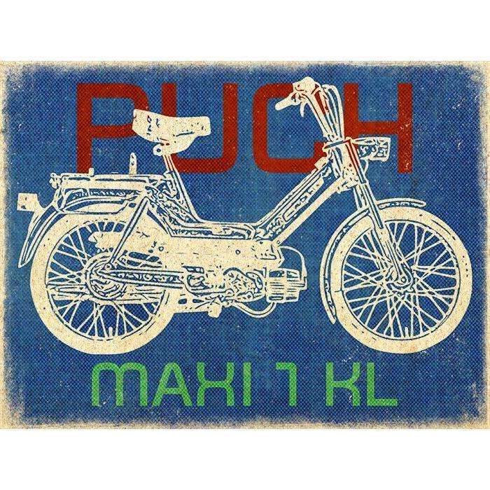Puch Maxi 1 Kl Skilte, Musemåtte, Dørmåtte , Plakat-Skilte-Puch-Garage Culture Shop- garage - man cave - merchandise