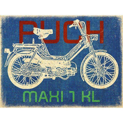 Puch Maxi 1 Kl Skilte, Musemåtte, Dørmåtte , Plakat-Skilte-Puch-Garage Culture Shop- garage - man cave - merchandise