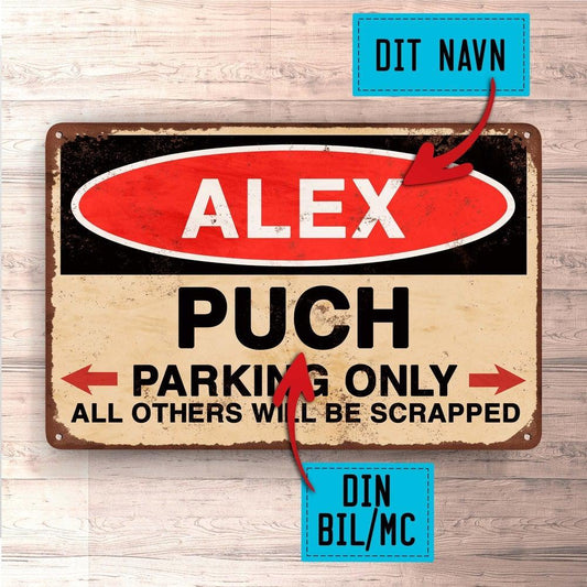 Puch - Parking Only - Skilte, Musemåtte, Dørmåtte-Skilte-Puch-Garage Culture Shop- garage - man cave - merchandise