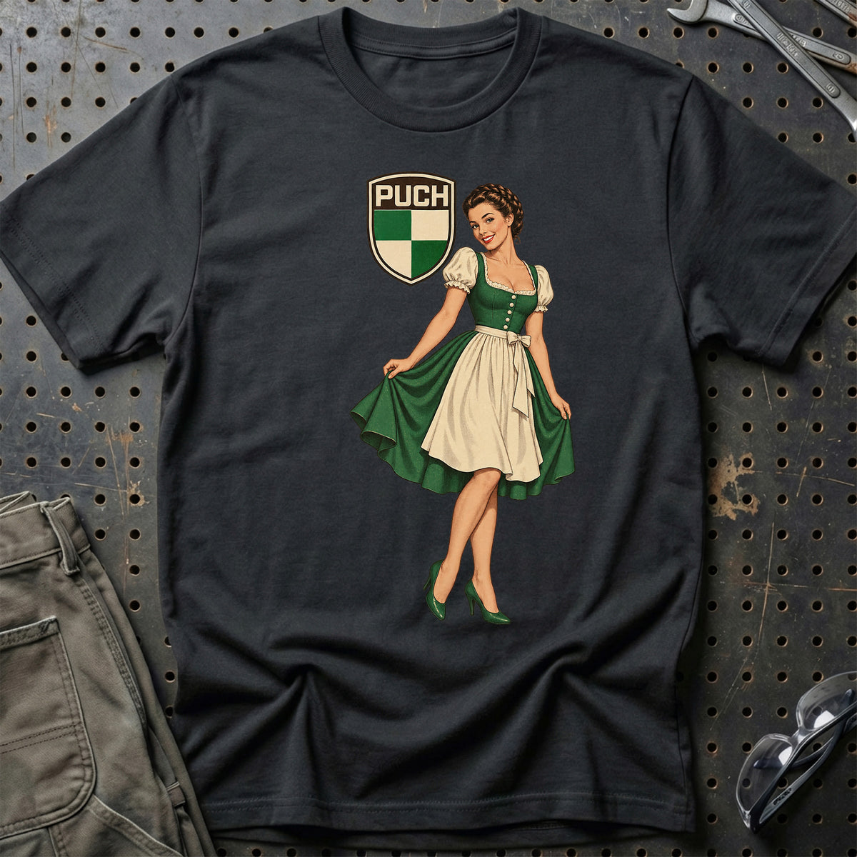 Puch Retro Pinup T-Shirt – Sort