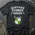 Puch Rigtige Kvinder Kører T-Shirt-Beklædning-Puch-Sort-S-Garage Culture Shop- garage - man cave - merchandise