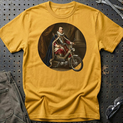Puch Royal King Funny Classical Portrait - Unisex T-Shirt , Bomuld-Beklædning-Puch-Guld-S-Garage Culture Shop- garage - man cave - merchandise